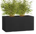 Produktbild: Pflanzwerk® Pflanzkübel TUB Premium Fiberglas Blumenkübel Frostbeständig mit Lotus-Effekt, Fiberglas - Handgefertigt - Rechteckig - Frostbeständig