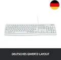 Produktbild: Logitech K120 Keyboard USB Kabel Tastatur Deutsch QWERTZ Windows weiß 920-003626