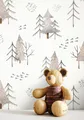 Produktbild: Newroom Vliestapete Forest Grey Tapete Kindertapete Bäume,Tannen,Wald, Grau Tapete Kinder Bäume - Kindertapete Jugendtapete Taupe Weiß Verspielt Tannen Wald für Kinderzimmer Jugendzimmer Babyzimmer, Jugendtapete