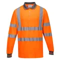 Produktbild: Portwest S271 Langarm Baumwoll Komfort Poloshirt Orange Gr. L