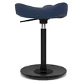 Produktbild: Varier Move Compact // Lagerabverkauf Kunstfaser blau braun 774 Revive , Holzteller Esche schwarz , Gasfeder Leicht 49 - 68 cm / 35-53Kg