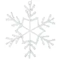Produktbild: Schneeflocke 36 LED warm weiß mit Schneeoptik Ø 30 cm Fensterbild Fensterlicht Fensterdeko Trafo Timer Außendeko Weihnachtsdekoration Leuchtdeko Xmas…