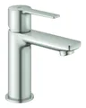 Produktbild: Grohe Lineare Einhand-Waschtischbatterie mit Push-Open-Ablaufgarnitur XS-Size - Supersteel - 23791DC1