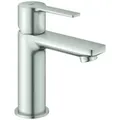 Produktbild: Grohe Lineare Einhand Waschtischbatterie, XS-Size, Push-Open Ablaufgarnitur, Ausladung 107mm, 23791DC1, Farbe: Supersteel
