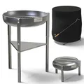 Produktbild: Feuerschale Feuerstelle Garten 60cm Terrassenfeuer V2A EDELSTAHL Dreibein Grill