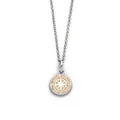 Produktbild: DUR Silberkette Halskette Kompass 2.0 K2668, 42 cm – Anhänger aus 925er Silber, mit echtem Strandsand – Maritimer Symbolschmuck für Weltenbummler
