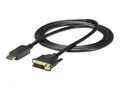 Produktbild: StarTech.com DisplayPort to DVI Cable - 6ft / 2m - 1920 x 1200 - M/M - DP to DVI Adapter Cable - Passive DisplayPort Monitor Cable (DP2DVI2MM6)