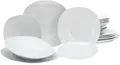 Produktbild: CreaTable Teller-Set Square Weiss (18-tlg), 6 Personen, Porzellan, quadratische Form mit abgerundeten Ecken