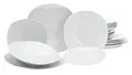 Produktbild: CreaTable, 19767, Serie Square Weiss, 18-teiliges Geschirrset für 6 Personen, Teller Set aus Porzellan, spülmaschinen- und mikrowellengeeignet, Qualitätsproduktion