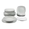 Produktbild: CreaTable 19767 Square Geschirrset Essteller Suppenteller Teller Set 18 tlg.
