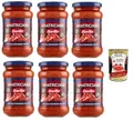 Produktbild: 6x Barilla - Amatriciana PastaSauce - Tomatenbereit - hergestellte Sauce mit Speck, Zwiebel und Chilischpfeffer - 300 g + Italian Gourmet polpa 400g