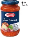 Produktbild: 12x Barilla Amatriciana Nudel sauce mit Tomaten Speck und Chili 300g aus italien
