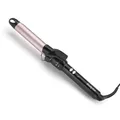 Produktbild: BaByliss 25mm Lockenstab – Satin Touch Beschichtung, 10 Wärmestufen, professionelles Styling-Tool mit integriertem Standfuß, Schwarz & Pink, C325E