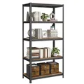 Produktbild: SONGMICS Standregal, Bücherregal, Lagerregal, 5 Ablagen, Küchenregal, Regal, 50 x 100 x 200 cm, bis 600 kg belastbar, verstellbare Ablagen, Industrie-Design, vintagebraun-schwarz GLR050B11