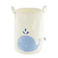 Produktbild: Bieco Wäschekorb Baby Wal | Großer Aufbewahrungskorb Kinder Baumwolle und Wasserabweisend | Spielzeug Korb für Kinderzimmer