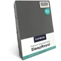 Produktbild: Lunarys Spannbettlaken SleepRoyal, Jersey-Elasthan, Gummizug: rundum, (1 Stück), 270x200 cm, 250 g/m2, für hohe Matratze und für Wasserbetten geeignet grau 270 cm x 200 cm