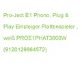 Produktbild: Pro-Ject E1 Phono, Plug & Play Einsteiger Plattenspieler , weiß PROE1PHAT3600W