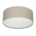 Produktbild: REV LED Deckenleuchte - Deckenlampe Schlafzimmer, Wohnzimmer & Küche rund 30cm mit Stoff-Lampenschirm im Vintage-Look, taupe