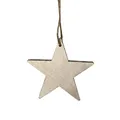 Produktbild: Holzsterne zum Aufhängen 10er Set mit Juteschnur Stern 7 cm Weihnachtsdeko