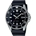 Produktbild: Quarzuhr, schwarz (silberfarben, schwarz), CASIO TIMELESS COLLECTION, Armbanduhren, Herren, Quarzuhr, Armbanduhr, Herrenuhr,bis 20 bar wasserdicht, Datum, Resinarmband