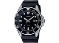 Produktbild: Quarzuhr, schwarz (silberfarben, schwarz), CASIO TIMELESS COLLECTION, Armbanduhren, Herren, Quarzuhr, Armbanduhr, Herrenuhr,bis 20 bar wasserdicht, Datum, Resinarmband