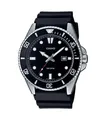Produktbild: Casio Herrenuhr Quarz Edelstahl Schwarz Datum 20BAR MDV-107-1A1VEF