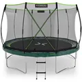 Produktbild: Kinetic Sports Gartentrampolin BUNGEE SAFETY ELITE, Ø 366 cm, Bungee-Seil Federung, Ultraleise, AirMAXX Sprungtuch grün 366 cm