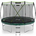 Produktbild: KINETIC SPORTS Trampolin Federlos-Design 'Bungee Safety Elite' - TÜV Rheinland, Outdoor Gartentrampolin für Kinder Dunkelgrün Ø 366 cm Ø 366 cm