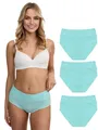Produktbild: Tazzio Damen Seamless Slip Nahtlos Unterhose High Waist 3er-Pack F920 – Mint M – Unsichtbare Damen Unterwäsche aus Baumwolle & Elasthan