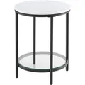 Produktbild: Vasagle Beistelltisch LET285B13, weiß, modern, marmoriert, 45 x 55cm (Ø/H), rund