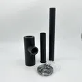 Produktbild: KIRCHHOFF Design Siphon, Matt Schwarzer Abfluss, Ablaufgarnitur für Waschbecken