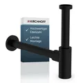 Produktbild: Design Siphon, Matt Schwarzer Abfluss, Ablaufgarnitur für Waschbecken und Was...