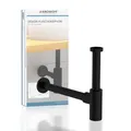 Produktbild: KIRCHHOFF Flaschen-Waschbecken-Siphon, mattschwarz, Ablaufgarnitur
