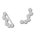 Produktbild: SilberDream weiß Ear Cuff Kreise Ohrringe Zirkonia 925 Silber Ohrklemmen GSO423W