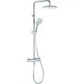 Produktbild: KLUDI FRESHLINE Thermostat Dual Shower System, höhenverstellbare und schwenkbare Kopfbrause, chrom, 6709205-00