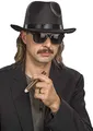 Produktbild: Udo Haarteil lange braune Haare auf einem Gummiband Rocker Sänger Star