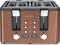 Produktbild: Arendo Toaster, 4 kurze Schlitze, für 4 Scheiben, 1750 W, Automatik, Edelstahl, Wärmeisolierendes Doppelwandgehäuse