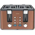 Produktbild: Arendo Toaster, 4 kurze Schlitze, für 4 Scheiben, 1750 W, Automatik, Edelstahl, Wärmeisolierendes Doppelwandgehäuse