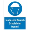 Produktbild: SafetyMarking Kombischild In diesem Bereich Schutzhelm tragen (43.A7185)