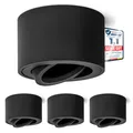 Produktbild: 4x Aufbaustrahler SMOL Schwarz Aufbauspot Deckenlampe Deckenstrahler schwenkbar