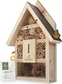 Produktbild: wildtier liebe Insektenhotel - Groß unbehandelt inkl. Lockstoff I Insektenhaus aus verschraubtem Holz für Bienen, Marienkäfer & Schmetterlinge, Bienenhotel