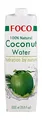 Produktbild: Foco Kokosnusswasser, exotisches Trendgetränk, erfrischender Durstlöscher, Sportgetränk, kalorienarm, 100 % vegan, (3 x 1000 ml)
