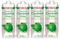 Produktbild: 4er-Pack FOCO Pures Kokosnusswasser [ 4x 1 Liter ] Coconut Water 100% Natural