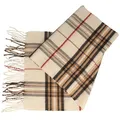 Produktbild: Schal aus 100% Cashmink für Damen & Herren - 180 x 30 cm – mit großem Karo-Muster & Fransen - Made IN Germany – super weich & bequem.