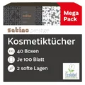 Produktbild: Satino Kosmetiktücher – 40 Boxen - 100 Tücher pro Box - 2 lagig – supersoft – Made in Germany – Großpackung mit 40 Boxen