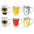 Produktbild: Creano doppelwandiges Thermoglas mit Henkel 250ml, 6er Set großes Doppelwand
