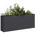 Produktbild: vidaXL Pflanzkübel Schwarz 200x40x80 cm Kaltgewalzter Stahl