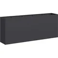 Produktbild: vidaXL Pflanzkübel Schwarz 200x40x80 cm Kaltgewalzter Stahl - Schwarz