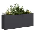 Produktbild: vidaXL Pflanzkübel, Pflanzkübel Schwarz 200x40x80 cm Kaltgewalzter Stahl