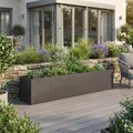 Produktbild: Hochbeet Metall 200x40x40 cm Gartenbeet Pflanzkübel Balkon Stahl